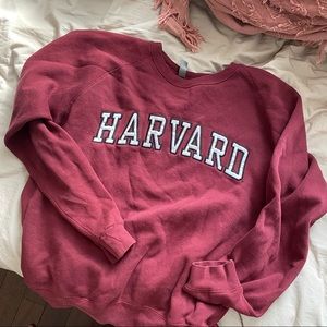 Vintage Embroidered Harvard Sweatshirt